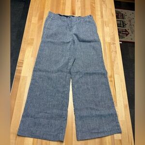 Lands' End Mid Rise Wide Leg Pants - Navy